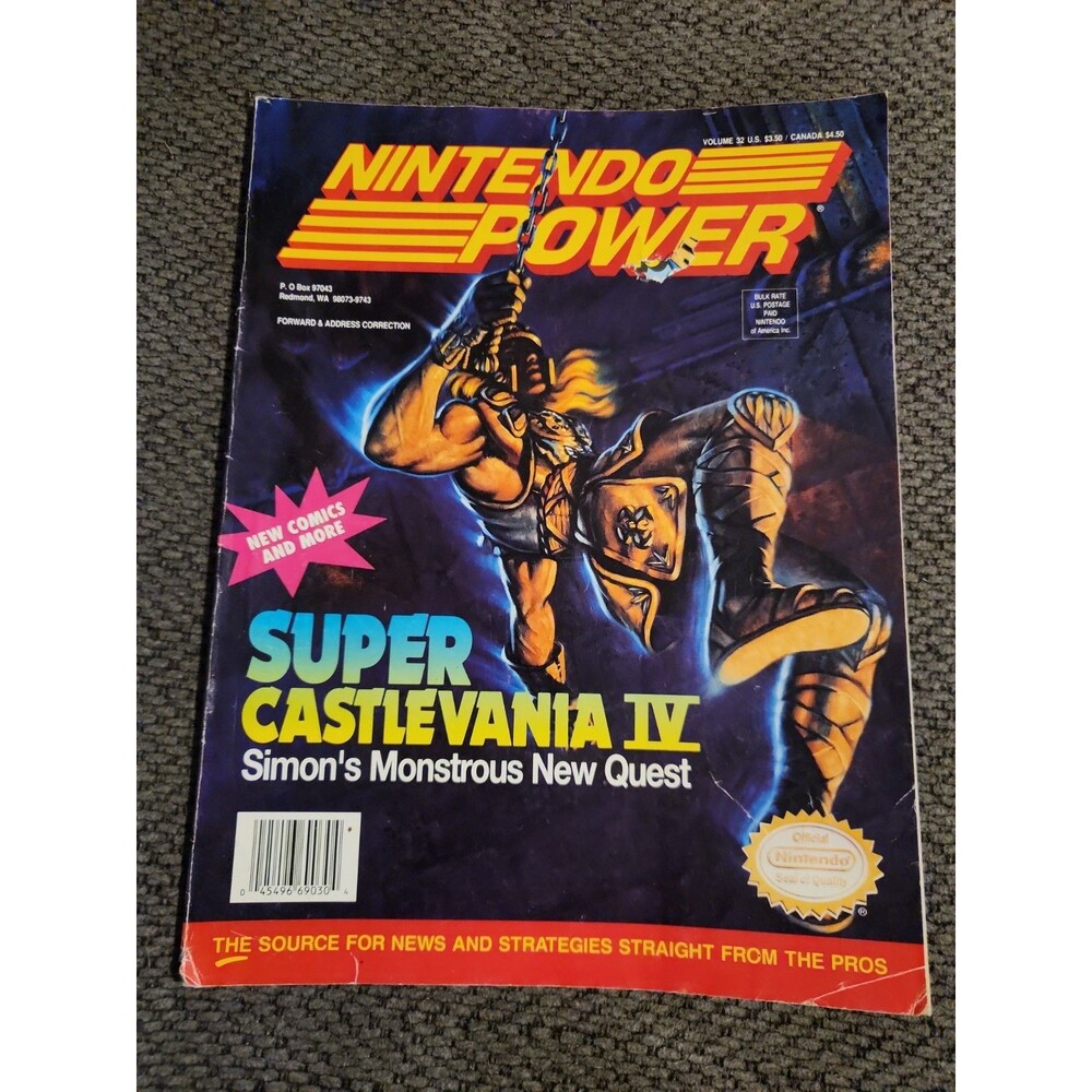 Official Nintendo Power Magazine Super Castlevania IV Vol 32 Bonus Poster Insert